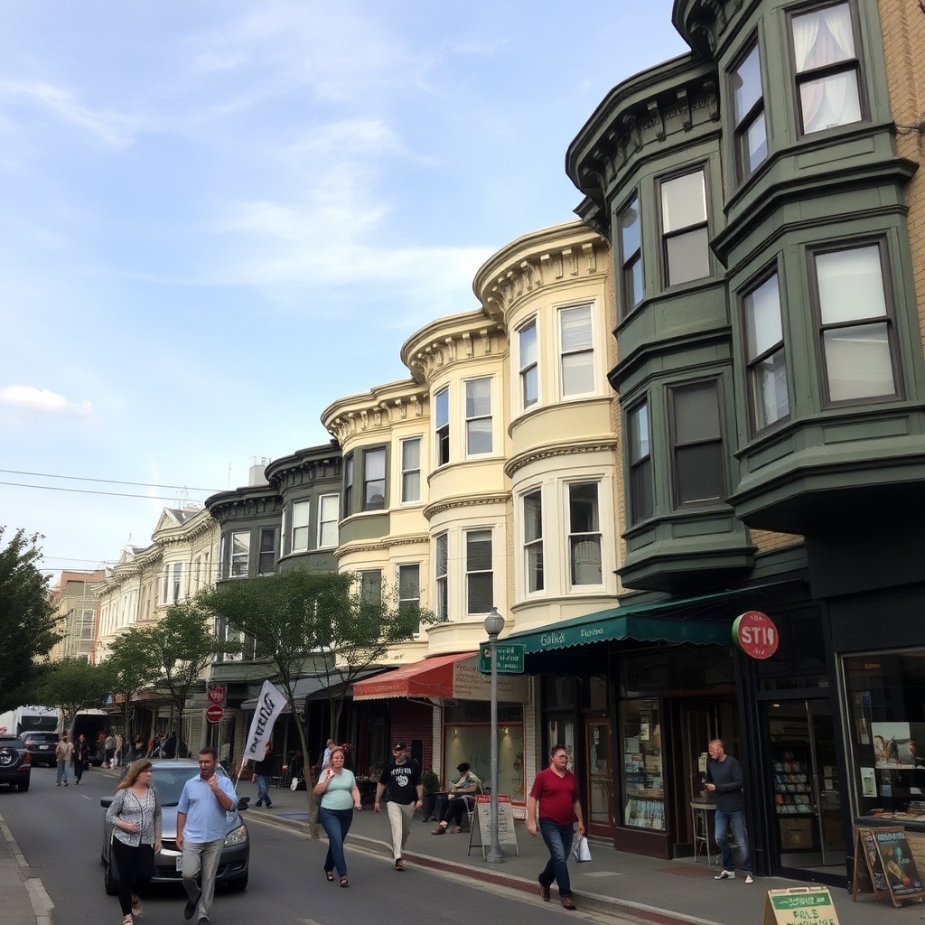 Diverse neighborhood street